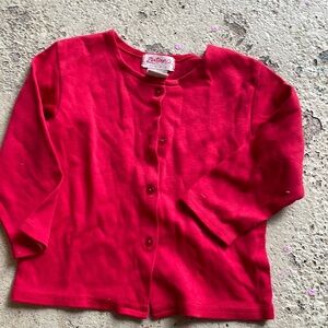 Zutano baby red cotton 12 to 18 months cardigan